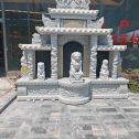 哈密芝麻白中国黑石材套墓 花岗岩墓碑